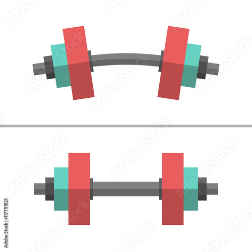 Dumbbells, normal and bent
