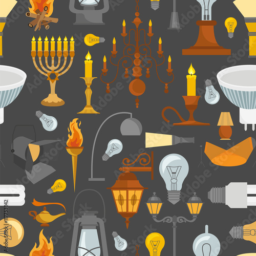 Lighting seamless pattern