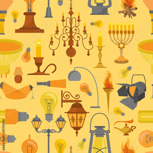 Lighting seamless pattern