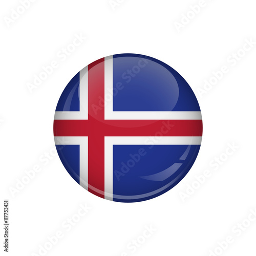 Free Download Flag of Iceland. A round button with a glare. Round Flag emblem. - GFXLoad