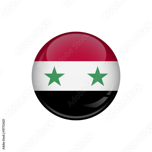 Flag of Syria. A round button with a glare. Round Flag emblem. Free Download Flag of Syria. A round button with a glare. Round Flag emblem. - GFXLoad