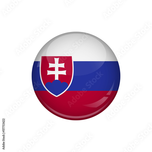 Free Download Flag of Slovakia. A round button with a glare. Round Flag emblem. - GFXLoad