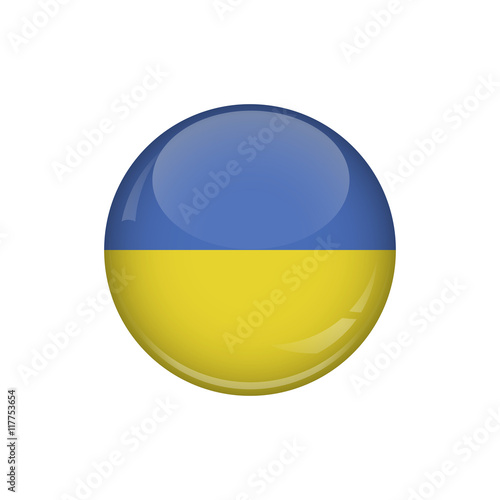 Free Download Flag of Ukraine. A round button with a glare. Round Flag emblem. - GFXLoad