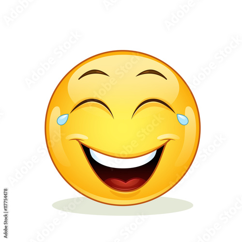 Laughing emoticon with tears of joy