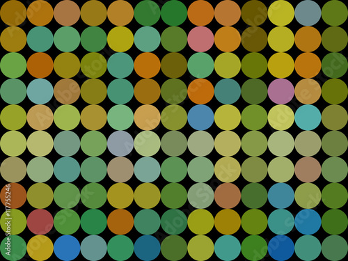 Colors low poly circle style vector mosaic background