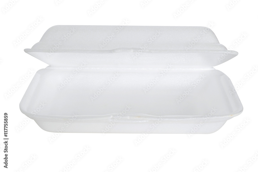 Styrofoam box / Styrofoam box on white background. Food container. Styrofoam box / Styrofoam box on white background. Food container.