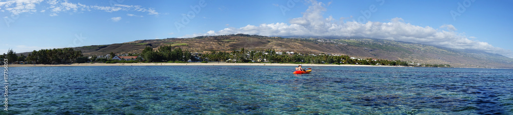 Panoramique du littoral de la Réunion.