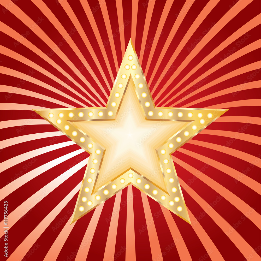 Obraz premium star on stage burst
