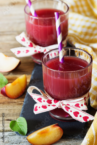 Delicious plum juice