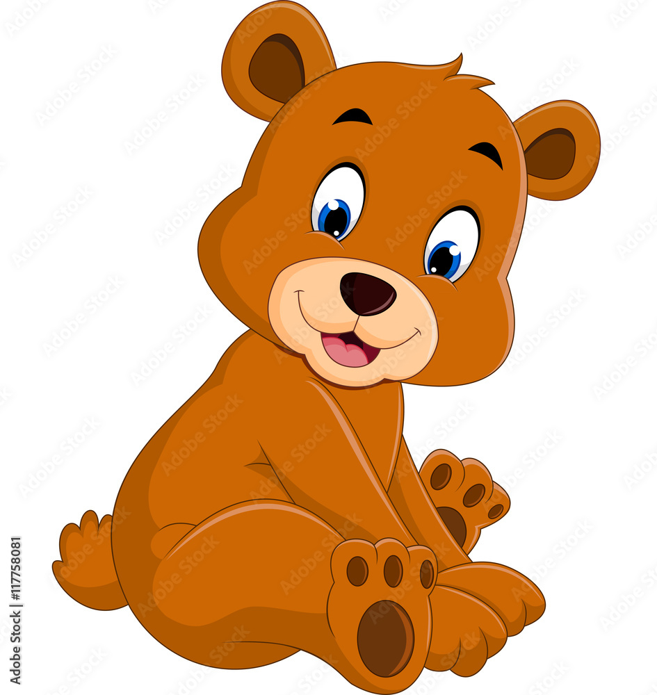 Obraz premium Cartoon funny bear