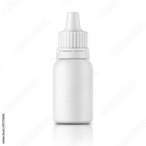 White plastic bottle template.