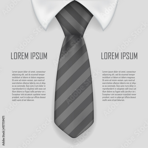 Realistic shirt and tie business bacground 3d design vector illustration