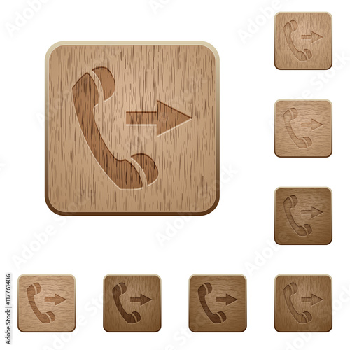 Outgoing call wooden buttons