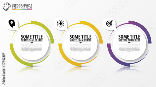Circle infographic. Template for diagram. Vector