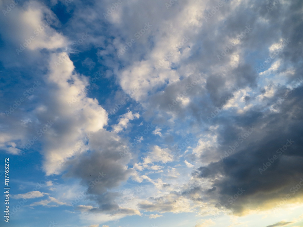 Blue sky and clouds