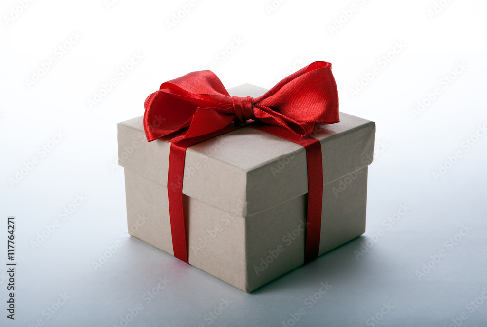 one large writing-paper gift box on a white one large writing-paper gift box on a white