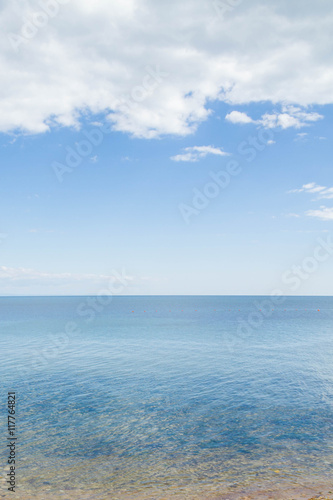 The black sea beach in summer Crimea