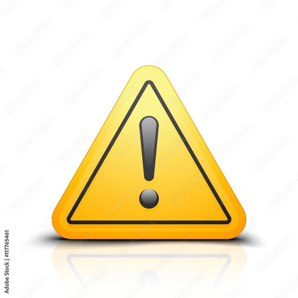 Exclamation danger sign Exclamation danger sign