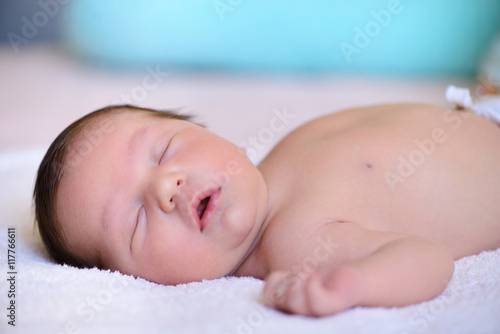 After childbirth newborn baby
