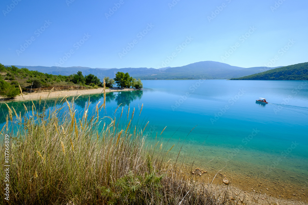 Lac de Sainte Croix Provence, Alpes, France - View of the lake Lac de Sainte Croix Provence, Alpes, France - View of the lake