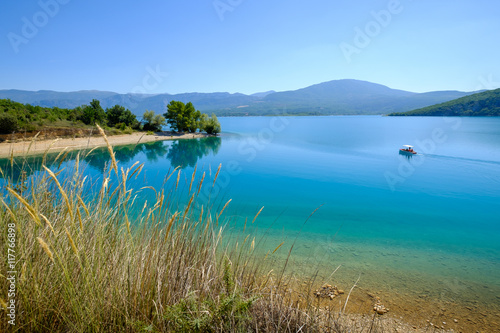 Lac de Sainte Croix Provence  Alpes  France - View of the lake