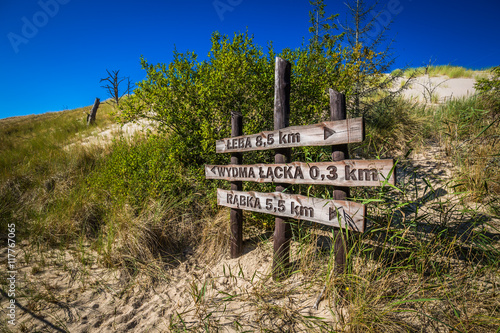 Fototapeta Naklejka Na Ścianę i Meble -  The dunes of the Slowinski national park in Poland