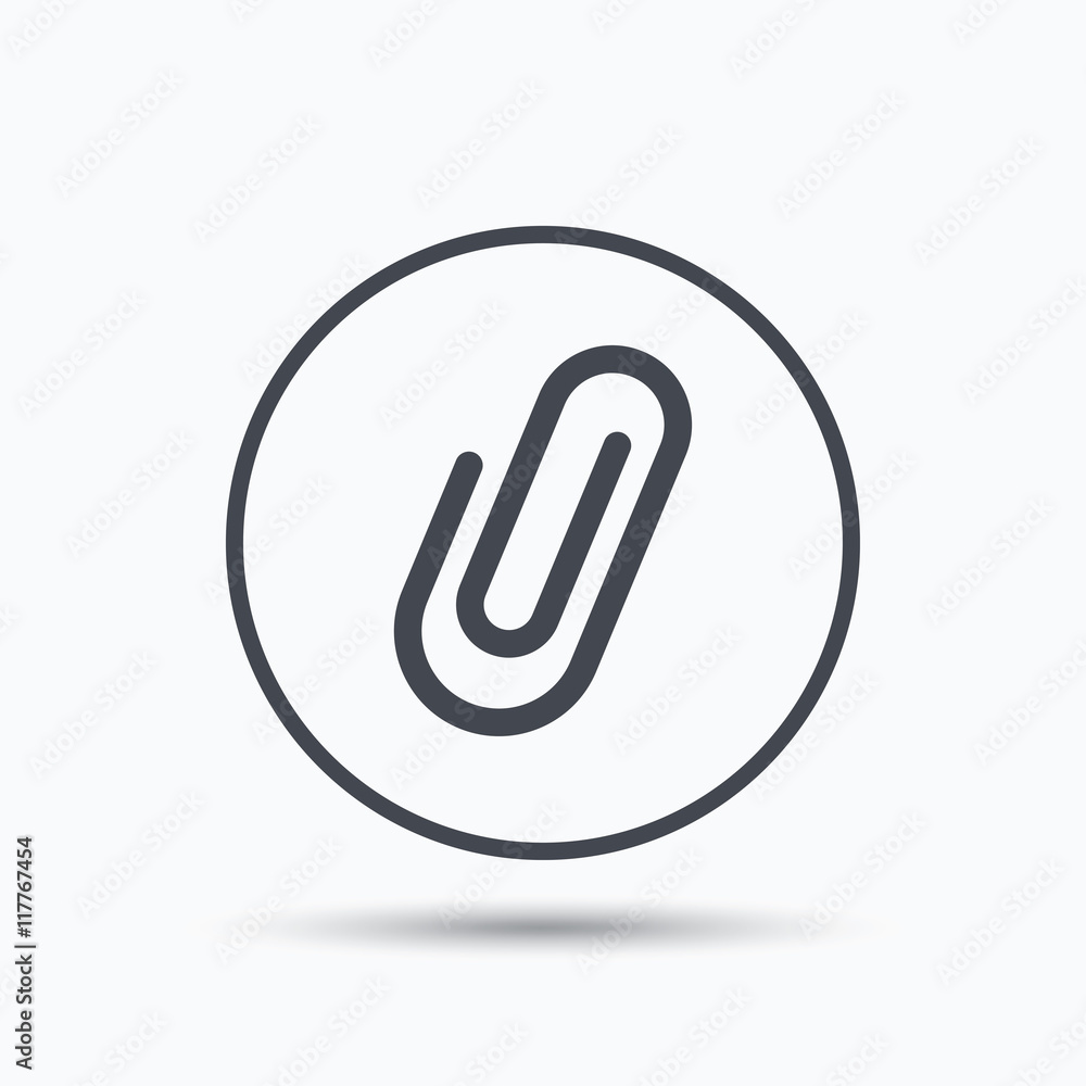 Attachment icon. Paper clip sign. Attachment icon. Paper clip sign.