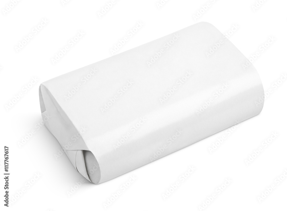 Soap wrap box package isolated on white Soap wrap box package isolated on white