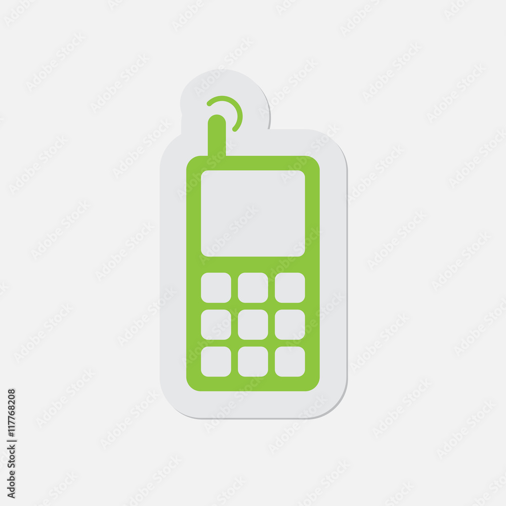green icon - mobile phone with antenna and signal green icon - mobile phone with antenna and signal