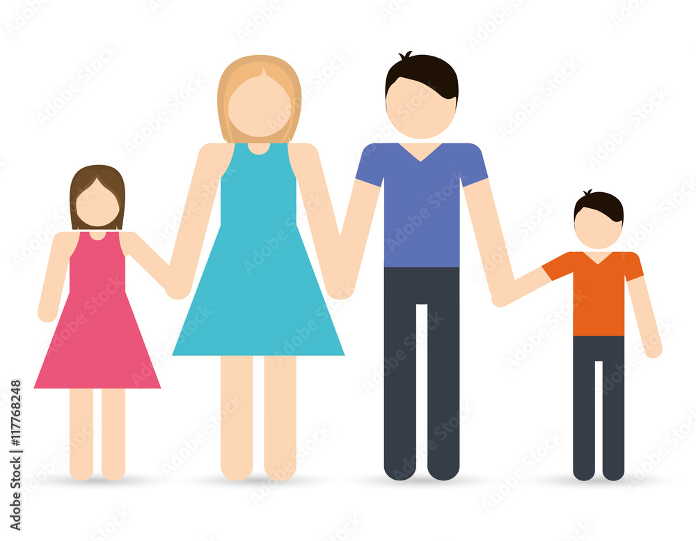 Avatar Family design represented by parents and kids icon. Colorfull and Isolated illustration. Avatar Family design represented by parents and kids icon. Colorfull and Isolated illustration.