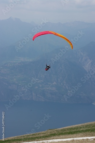 Paraglider in the mountains
