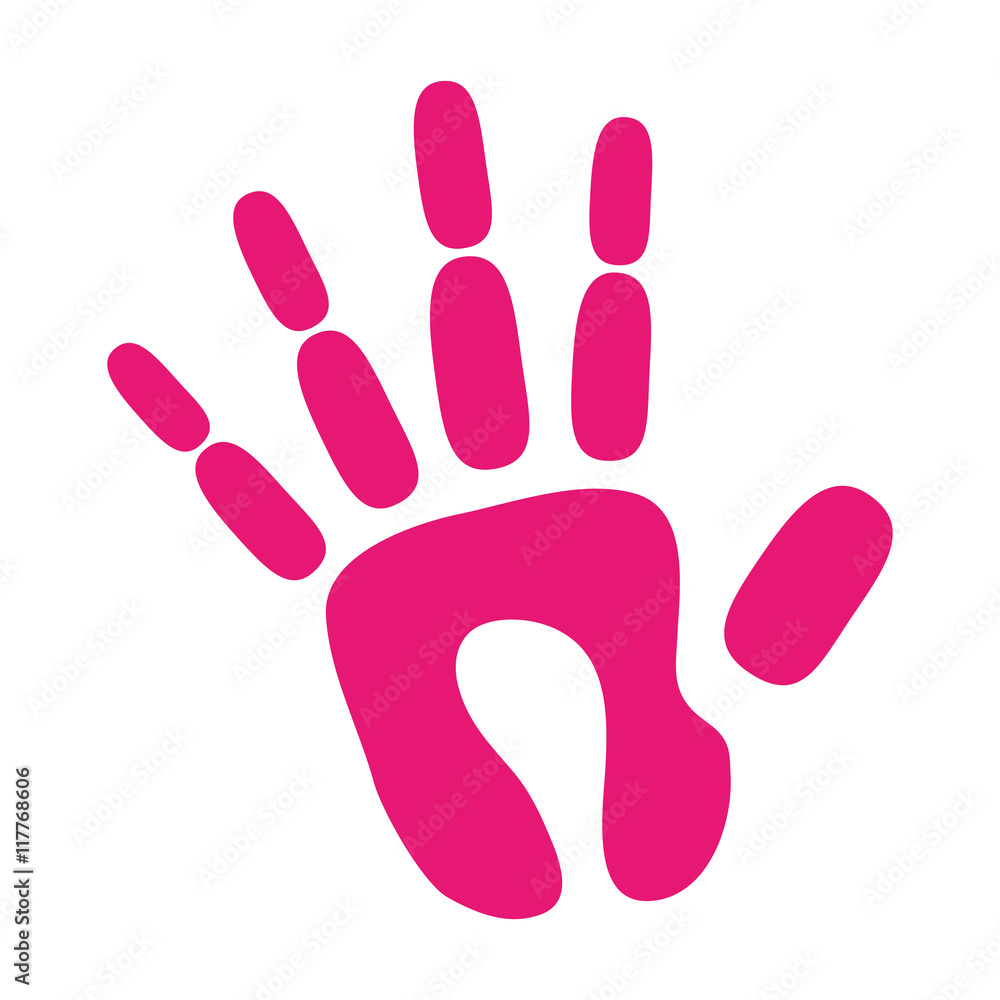 human hand silhouette icon vector illustration human hand silhouette icon vector illustration
