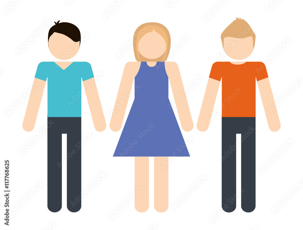 Avatar of young people design represented by girl and boys icon. Colorfull and Isolated illustration. Avatar of young people design represented by girl and boys icon. Colorfull and Isolated illustration.