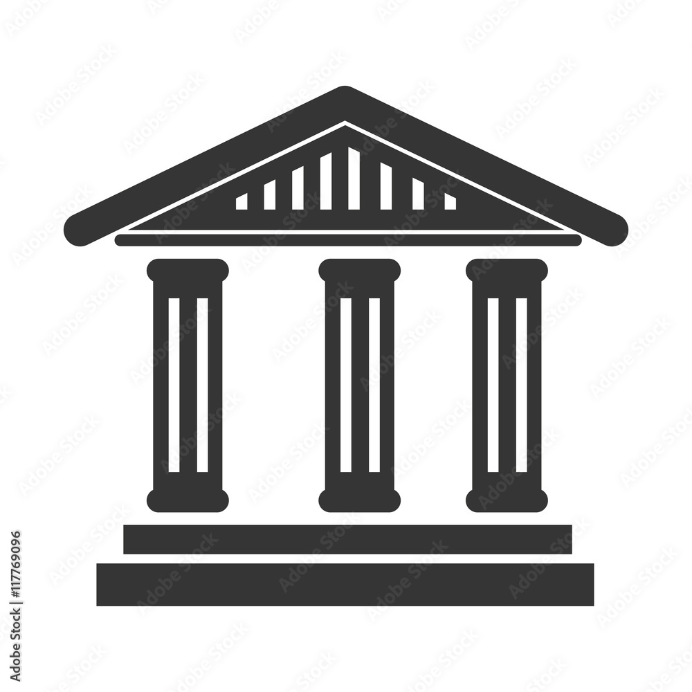 bank building symbol icon vector illustration bank building symbol icon vector illustration