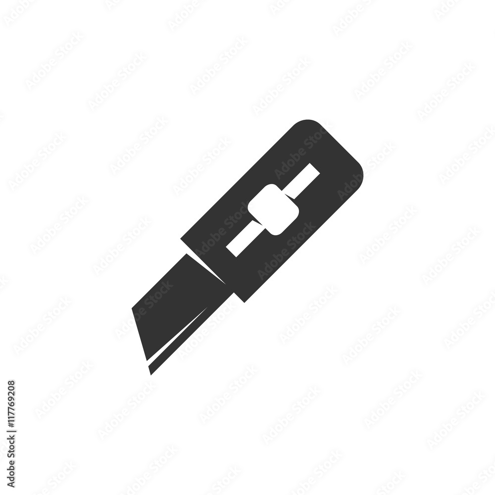 Paper knife icon isolated on a white background Paper knife icon isolated on a white background