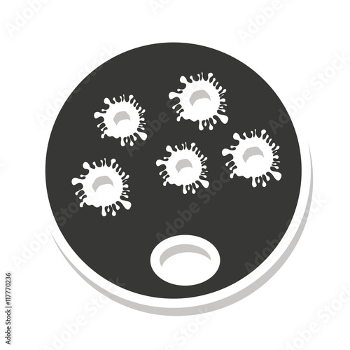 paint pallette isolated icon