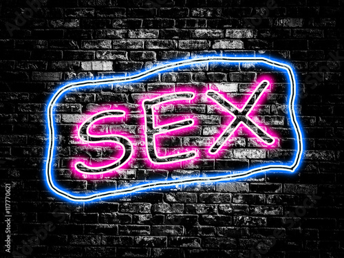 sex sign on old black vinta...