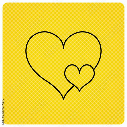 Love hearts icon. Lovers sign.