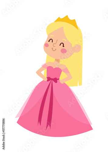 Princess vector character isolated