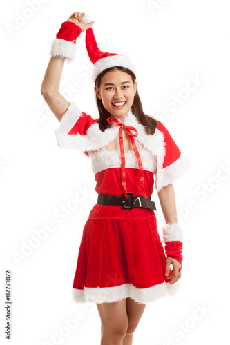 Asian Christmas Santa Claus girl.