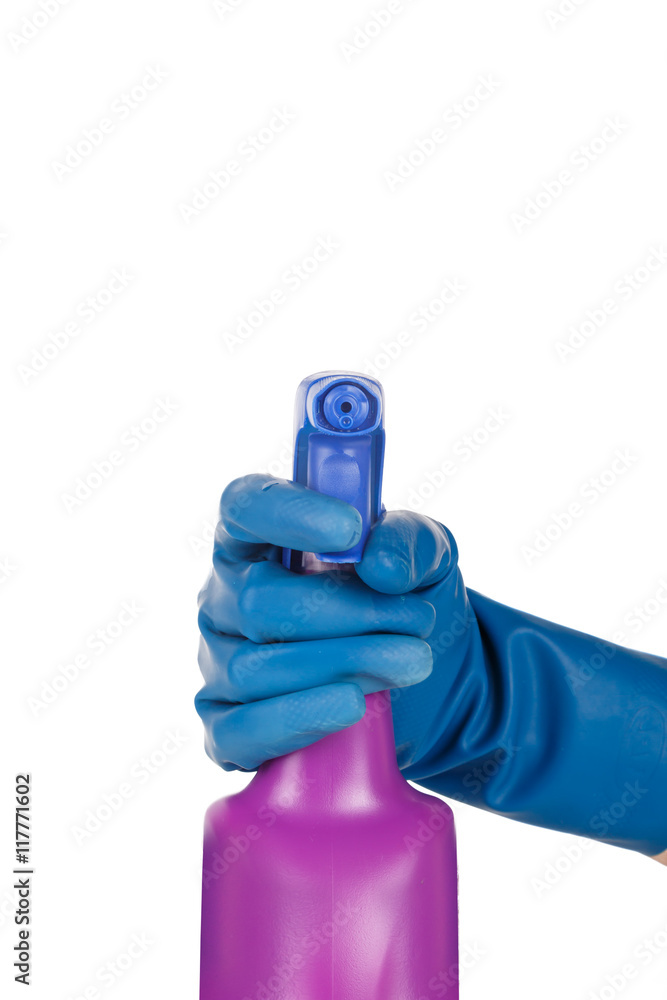 Hand with Glove Using Detergent for Cleaning Hand with Glove Using Detergent for Cleaning