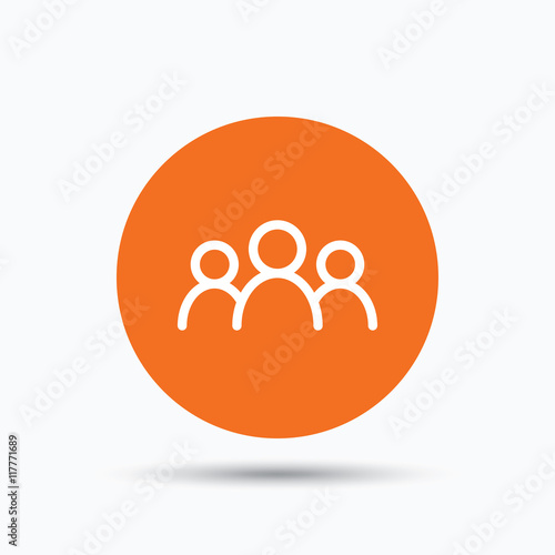 People icon. Group of humans sign.