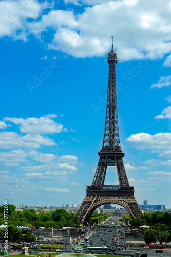 Wonderful Eiffel Tower in Paris France.