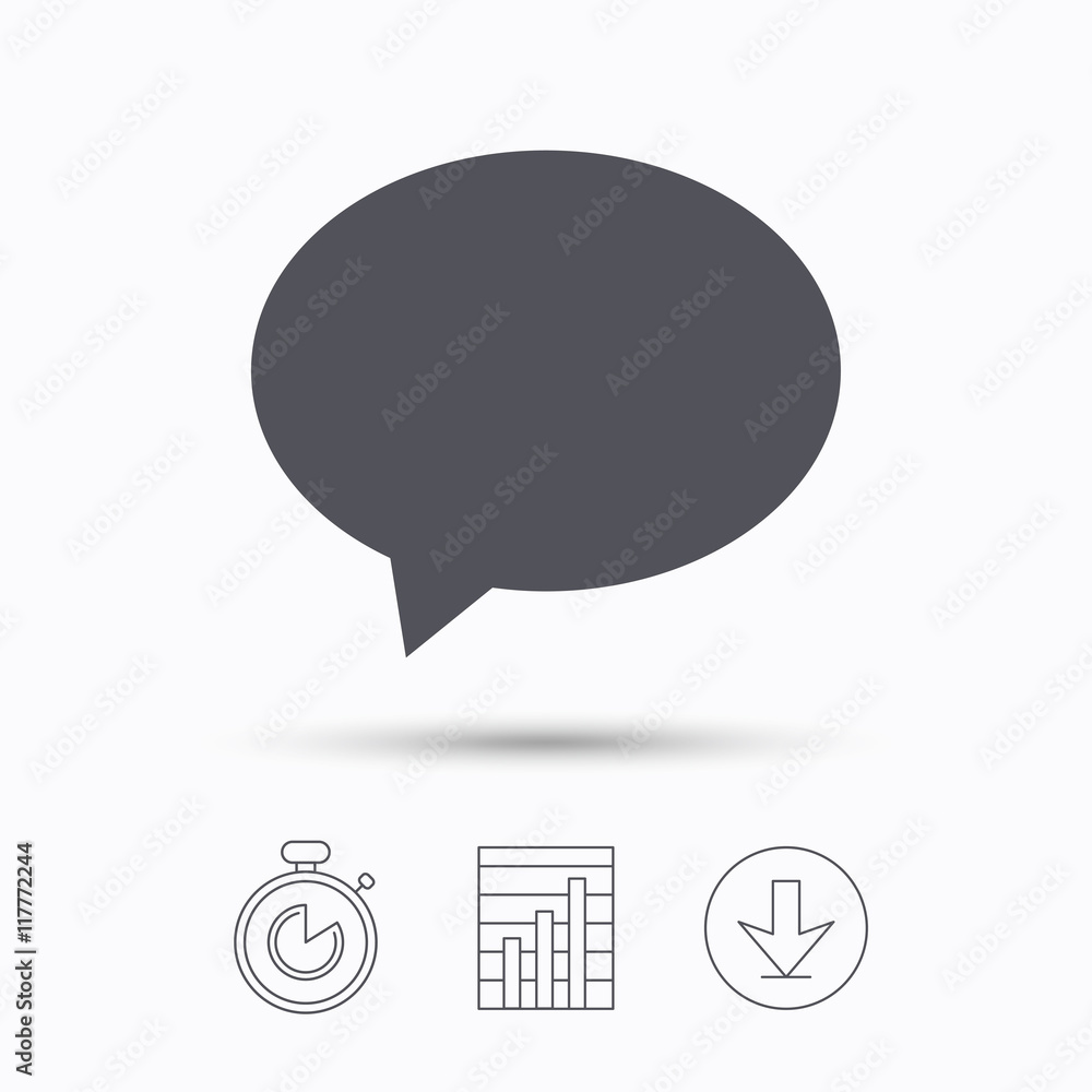 Speech bubble icon. Chat sign. Speech bubble icon. Chat sign.