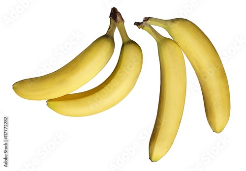Reihe an Bananen - freigestellt
