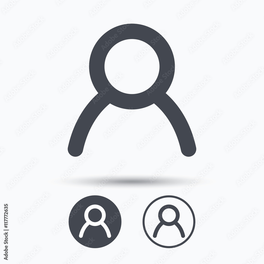 User icon. Human person sign. User icon. Human person sign.