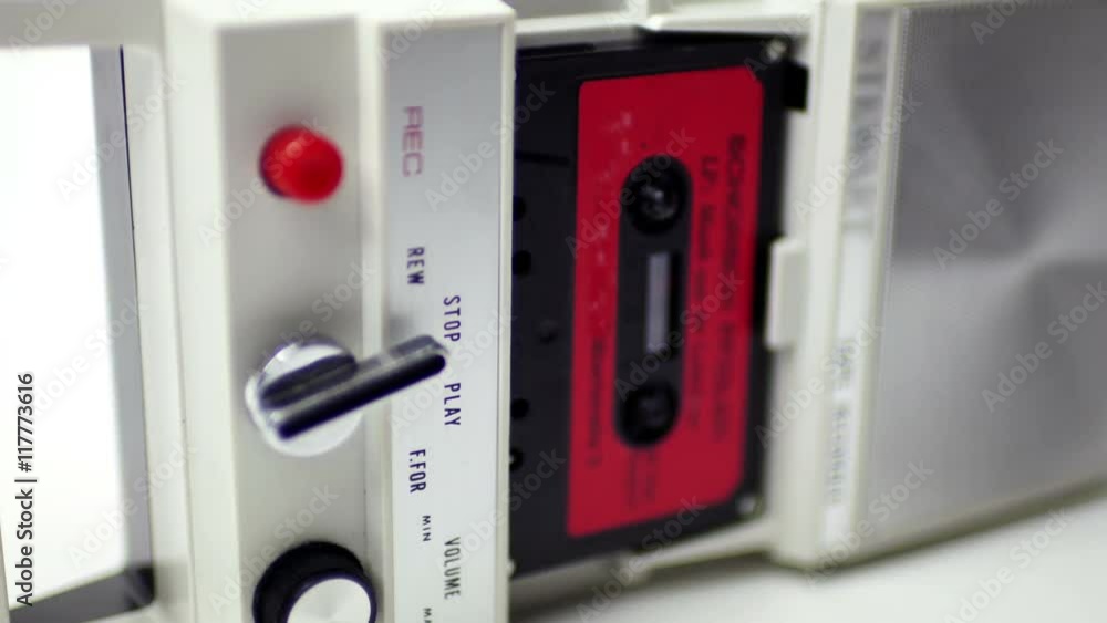 old audio cassettes in a retro tape player old audio cassettes in a retro tape player