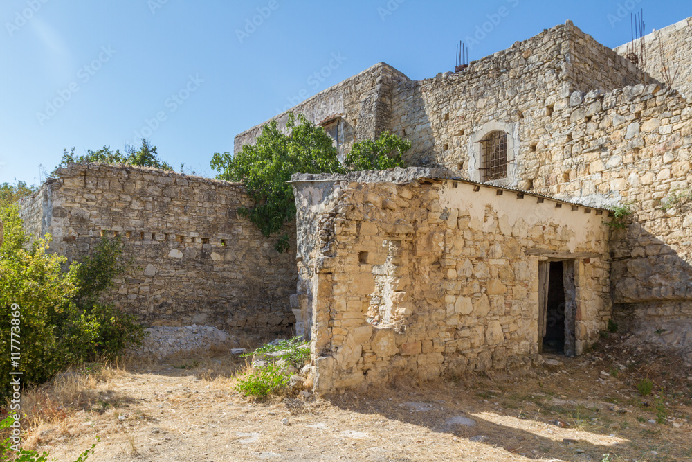 Old buildings in the traditional village of Lofou in Cyprus