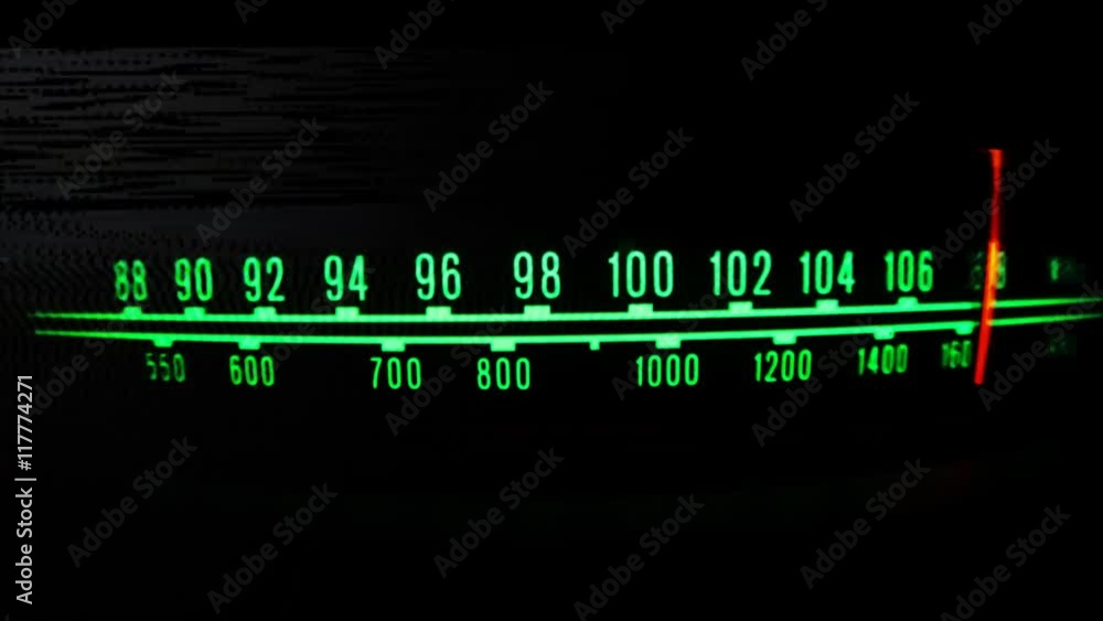 retro radio closeup of stations and frequencies retro radio closeup of stations and frequencies