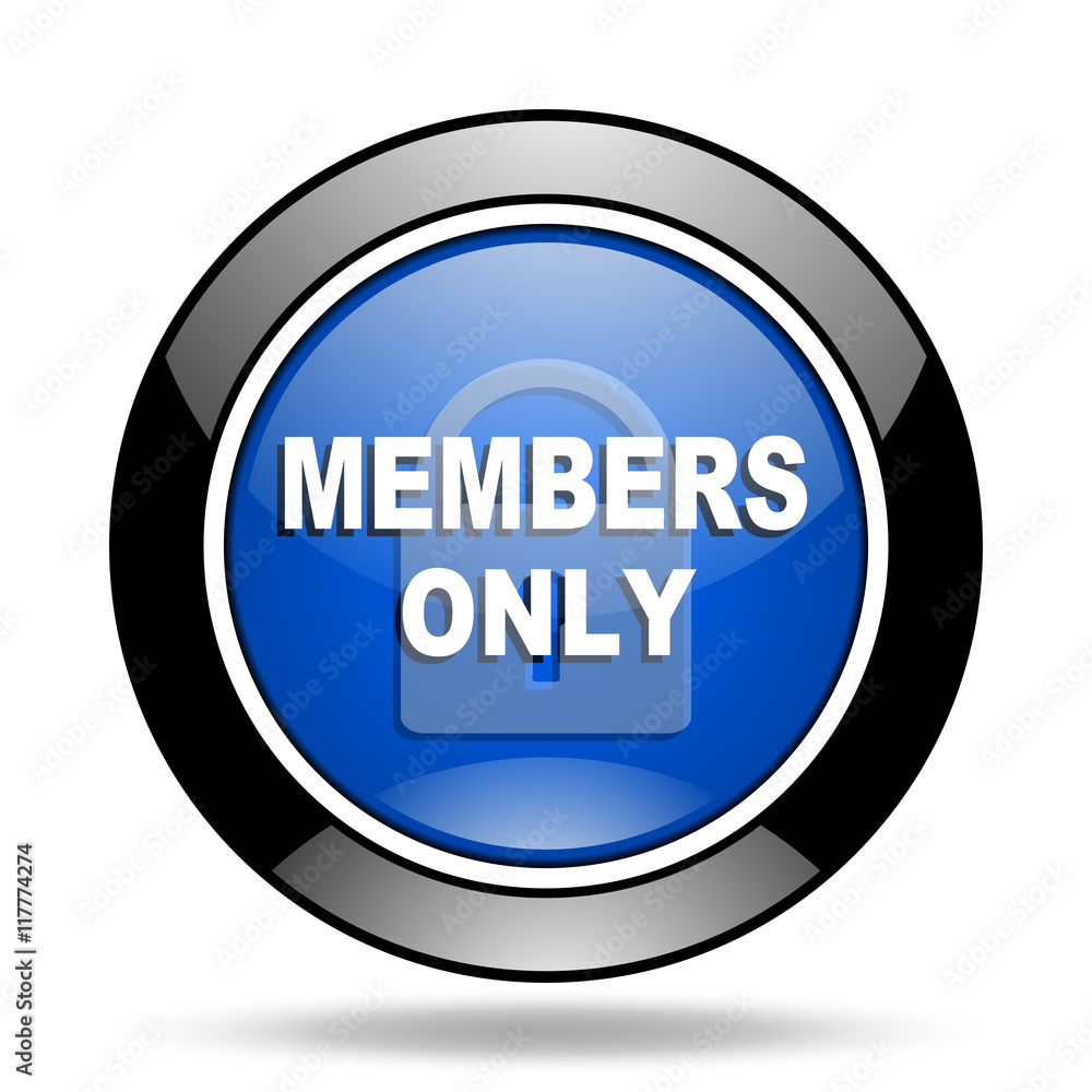 members only blue glossy icon members only blue glossy icon